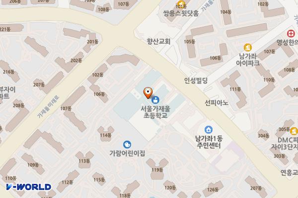 가재울초등학교 위치 지도 — 서울특별시 서대문구 모래내로15길 61