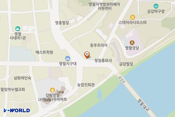 구 시외버스터미널부지 위치 지도 — 강원특별자치도 영월군 영월읍 중앙로 83
