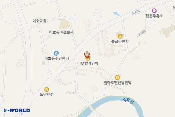 나무향기민박 위치 지도 — 제주특별자치도 제주시 도리로 62