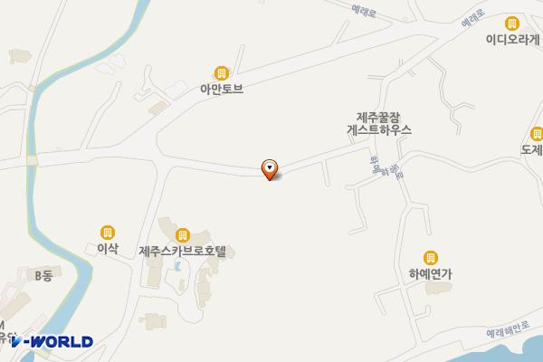난드르바당 위치 지도 — 제주특별자치도 서귀포시 하예하동로16번길 11-1