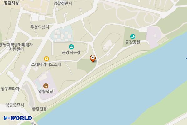 금강정주차장 위치 지도 — 강원특별자치도 영월군 영월읍 금강공원길 79