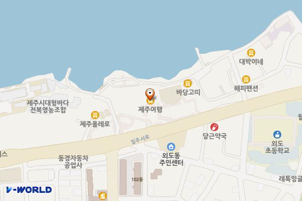 (주)외도339 위치 지도 — 제주특별자치도 제주시 일주서로 7345