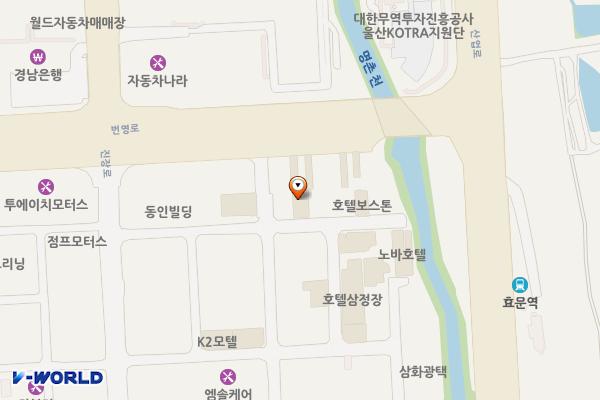 호텔그라운드세븐 위치 지도 — 울산광역시 북구 진장2길 15