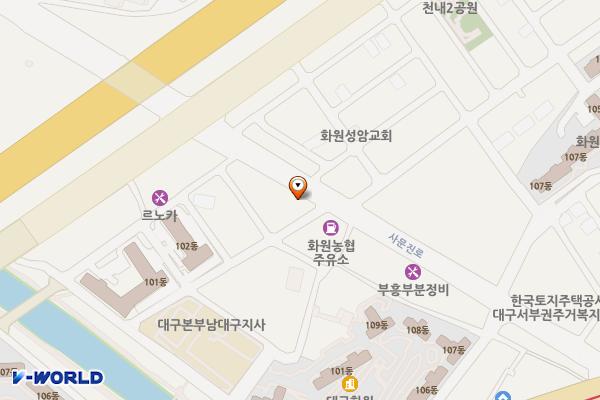 교동면옥화원점 위치 지도 — 대구광역시 달성군 화원읍 사문진로 416