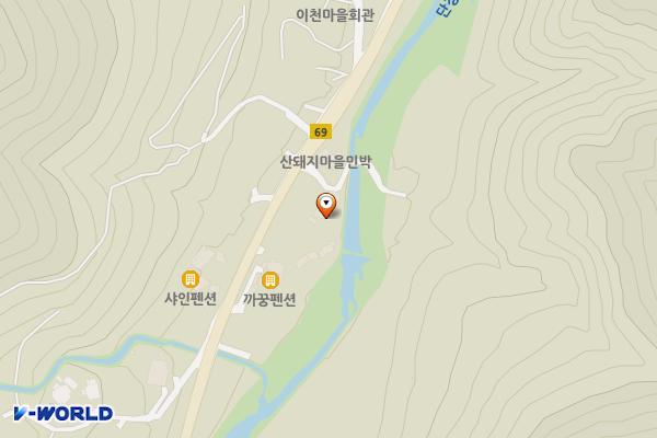 산돼지마을 위치 지도 — 울산광역시 울주군 상북면 배내로 1116