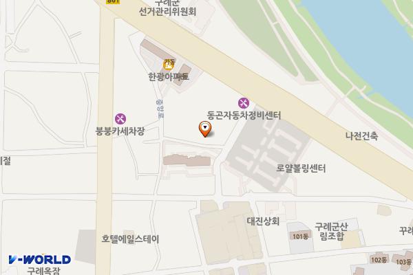 시루마루 위치 지도 — 전남광주통합특별시 구례군 구례읍 봉동골목길 32-15