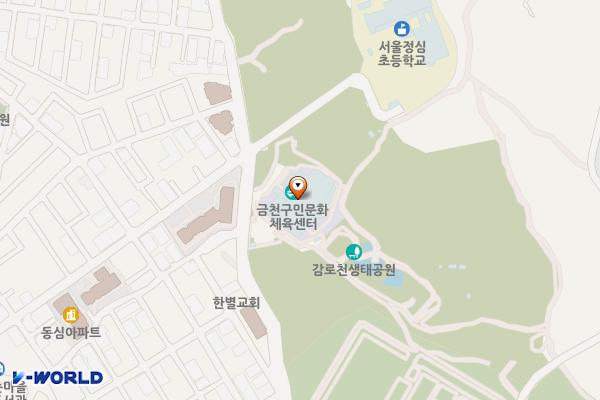 서울시금천구민문화체육센터 위치 지도 — 서울특별시 금천구 독산로54길 188