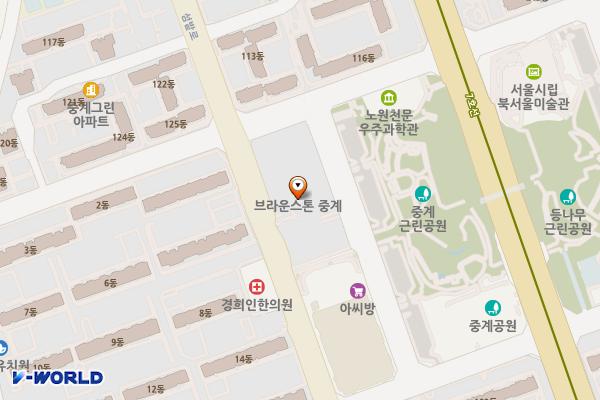 브라운스톤중계관리단 위치 지도 — 서울특별시 노원구 동일로203가길 29