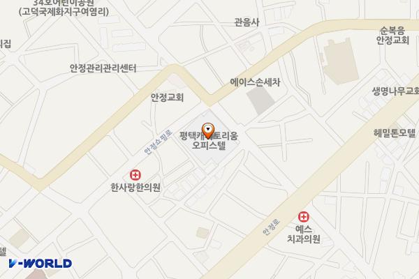 캐피토리움관리단 위치 지도 — 경기도 평택시 팽성읍 안정쇼핑로 52