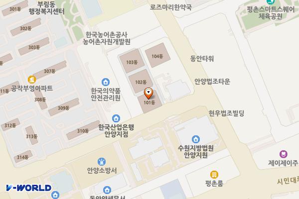 힐스테이트에코평촌단지관리단23 위치 지도 — 경기도 안양시 동안구 부림로169번길 41