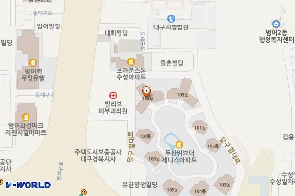 대구위브더제니스상가관리사무소23 위치 지도 — 대구광역시 수성구 달구벌대로 2435