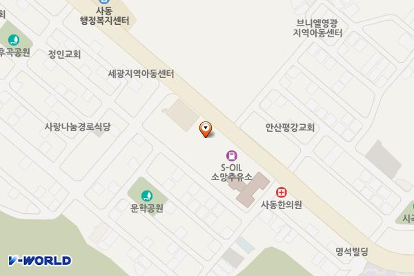 상록프라자관리단 위치 지도 — 경기도 안산시 상록구 석호로 196