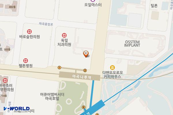 마곡나루역보타닉푸르지오시티관리단 위치 지도 — 서울특별시 강서구 마곡중앙5로 6