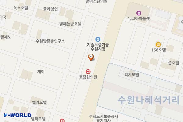 학산빌딩23 위치 지도 — 경기도 수원시 팔달구 권광로 195