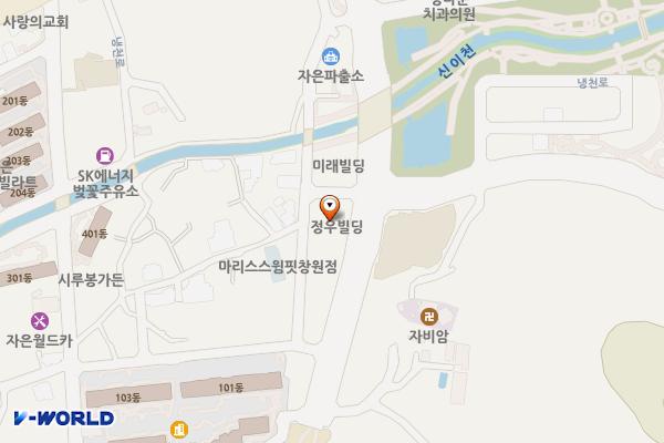 주식회사정우엠타워진해1지점(SP) 위치 지도 — 경상남도 창원시 진해구 장복대로 141