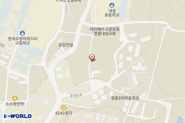 내성길21번길 12 앞 위치 지도 — 강원특별자치도 영월군 영월읍 내성길21번길 12