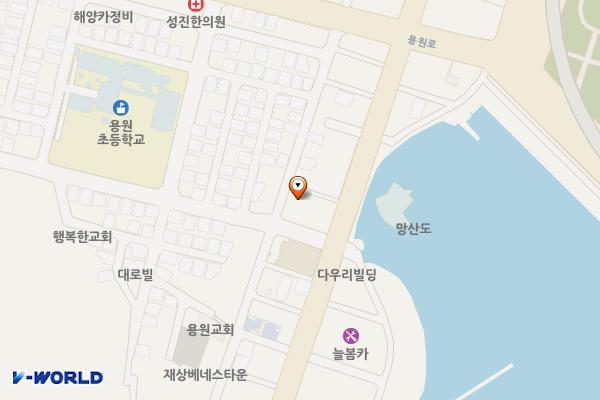 ㈜정우디앤씨 용원지점/정우마트 물류창고(SP) 위치 지도 — 경상남도 창원시 진해구 용원남로 6
