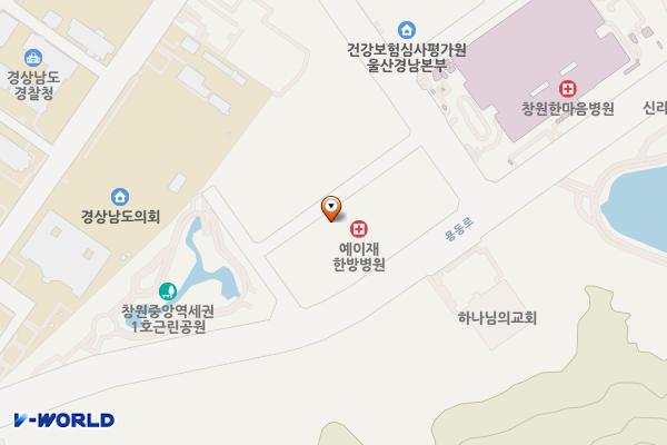 현대썬앤빌창원더스퀘어관리단 위치 지도 — 경상남도 창원시 의창구 용동로 45