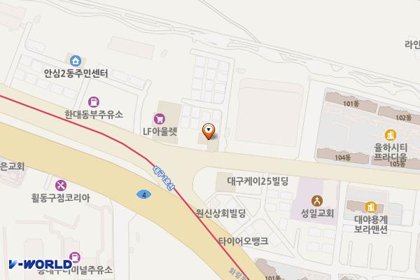 봄모텔(SP) 위치 지도 — 대구광역시 동구 반야월로 7