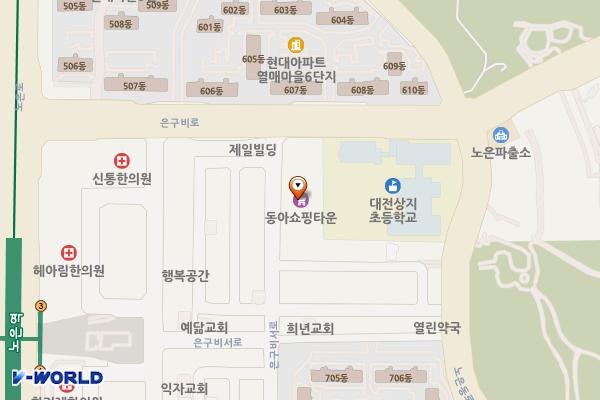 동아쇼핑센터관리단 위치 지도 — 대전광역시 유성구 은구비서로 38