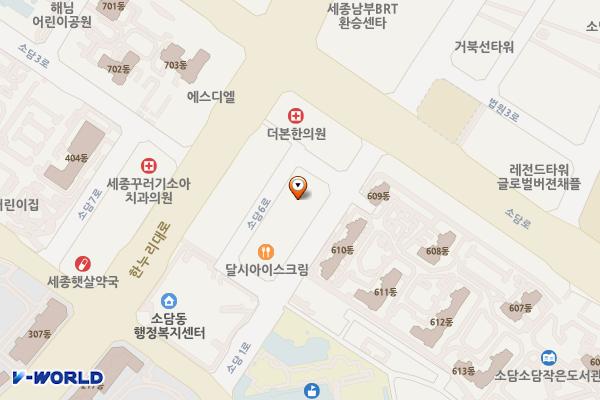 지엘플렉스1차2차관리단(1차)(SP) 위치 지도 — 세종특별자치시 소담1로 12