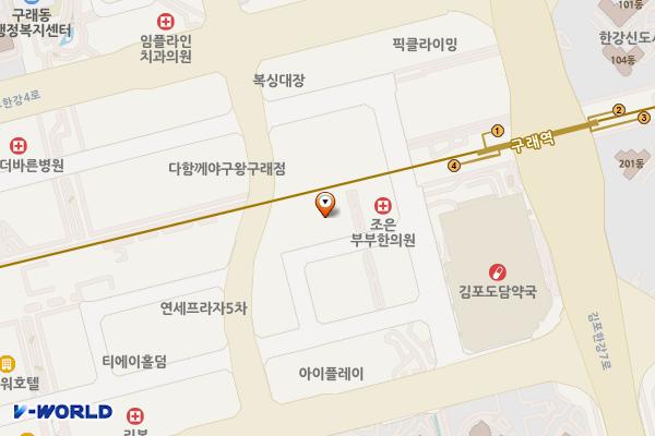 범창종합관리(주)/포인트프라자(SP) 위치 지도 — 경기도 김포시 김포한강9로76번길 49