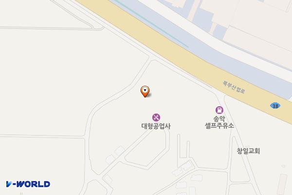 (주)동양모터스(SP) 위치 지도 — 충청남도 당진시 송악읍 대섬길 228