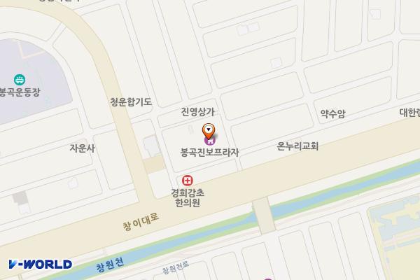 봉곡프라자상가상인회 위치 지도 — 경상남도 창원시 의창구 창이대로205번길 5