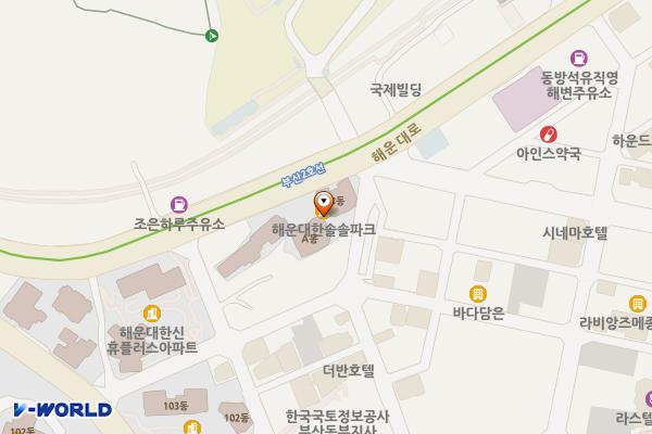 한솔솔파크관리단운영회의24 위치 지도 — 부산광역시 해운대구 해운대로 564