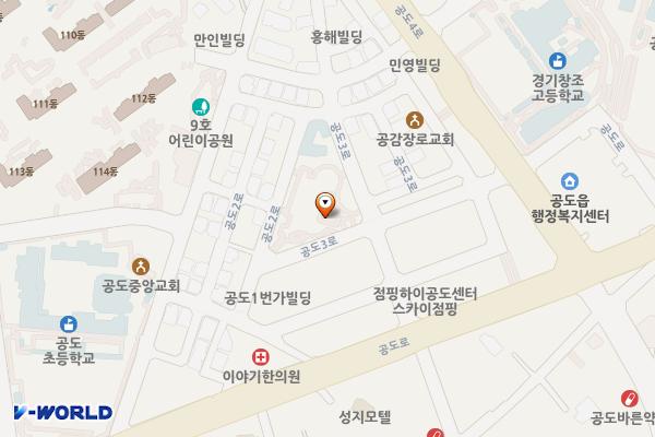공도용두어린이공원(안성시) 위치 지도 — 경기도 안성시 공도읍 공도3로 9-4