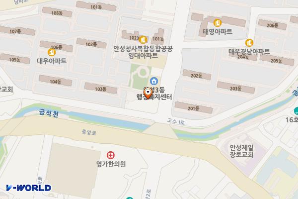 대덕하나로마트(안성시) 위치 지도 — 경기도 안성시 고수1로 43
