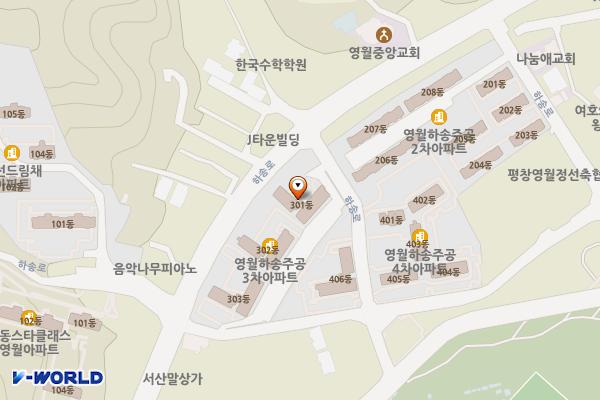 주공3차-J클래식 위치 지도 — 강원특별자치도 영월군 영월읍 하송로 123-4