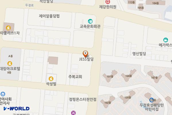 주식회사 제스빌딩 위치 지도 — 충청남도 천안시 서북구 두정상가8길 62