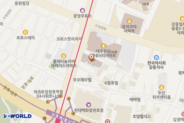 천호엘크루주상복합입주자대표회의 위치 지도 — 서울특별시 강동구 올림픽로 660