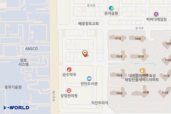 비엘타워/주식회사 비엘비 위치 지도 — 대전광역시 유성구 문지로299번길 86-11
