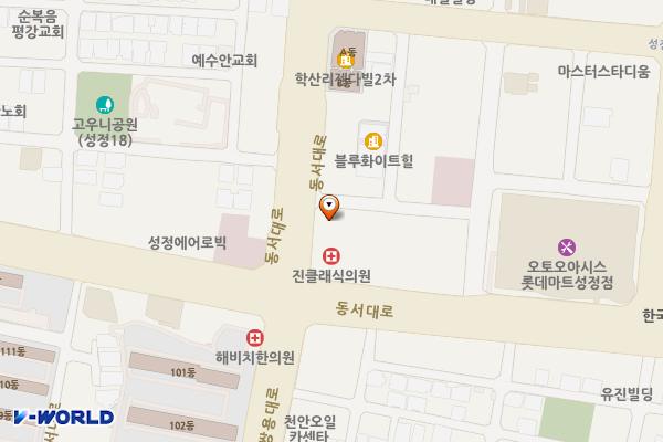 퀸스(QUEENS)빌딩 위치 지도 — 충청남도 천안시 서북구 성정공원1길 9-13