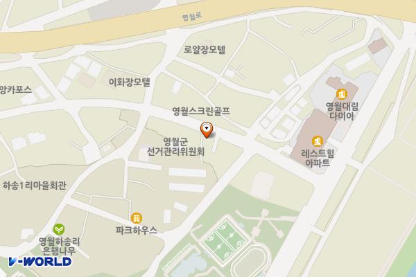 선관위-레스트힐 방면 위치 지도 — 강원특별자치도 영월군 영월읍 은행나무3길 20
