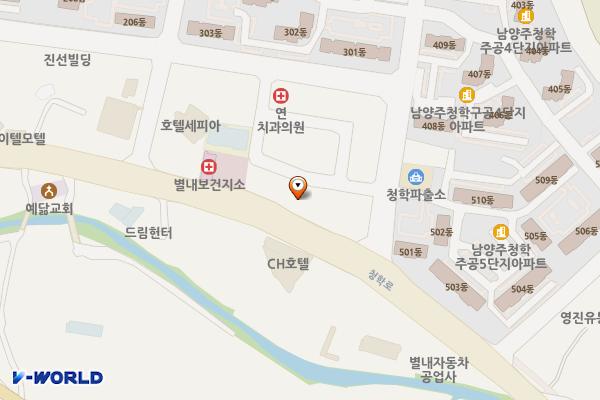 청학스파빌관리단(SP) 위치 지도 — 경기도 남양주시 별내면 청학로 78