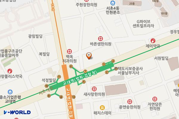 동익성봉빌딩/(주)동익엔지니어링 위치 지도 — 서울특별시 서초구 서초대로 301