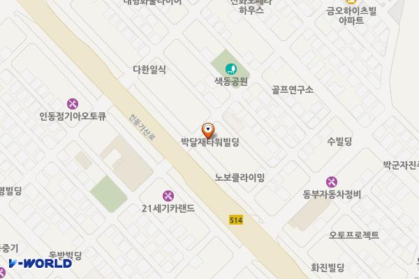 박재달타워빌딩 위치 지도 — 경상북도 구미시 인동북길 115