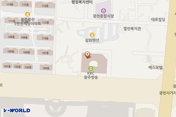 호반써밋상가관리단 위치 지도 — 전남광주통합특별시 서구 무진대로 919