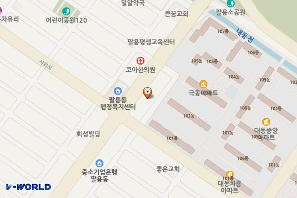 팔용종합상가번영회 위치 지도 — 경상남도 창원시 의창구 팔용로 438