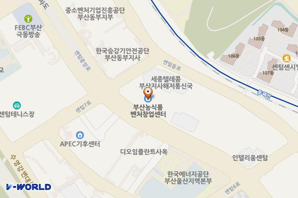 센텀그린타워관리단(SP) 위치 지도 — 부산광역시 해운대구 센텀중앙로 78