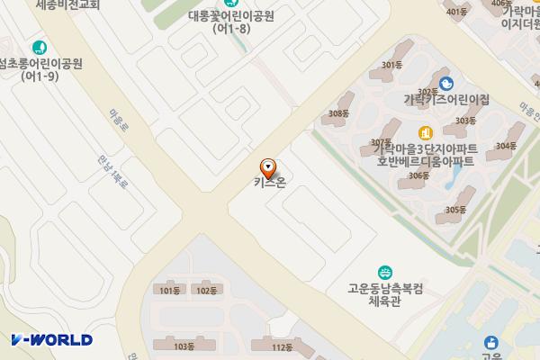 스마트큐브1차 관리위원회(T) 위치 지도 — 세종특별자치시 고운서길 19