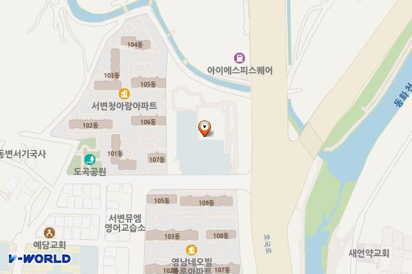유니버시아드레포츠센터(T) 위치 지도 — 대구광역시 북구 호국로57길 6
