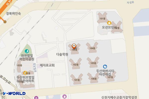 두산위브더제니스하버시티 오피스텔 관리단(T) 위치 지도 — 부산광역시 동구 범일로 21