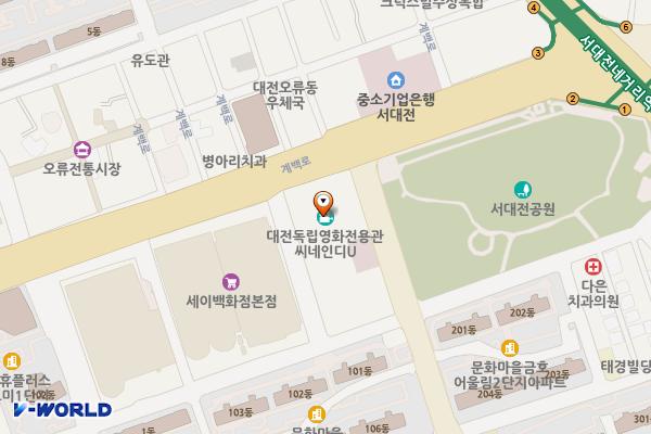(복)기독교연합봉사회(SP) 위치 지도 — 대전광역시 중구 계백로 1712