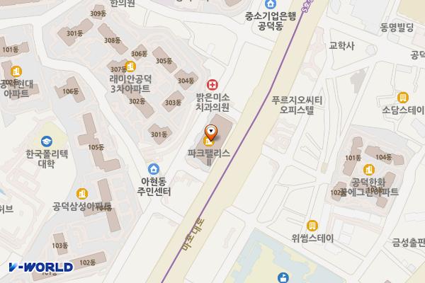 파크팰리스2 업무시설운영위원회(T) 위치 지도 — 서울특별시 마포구 마포대로 143