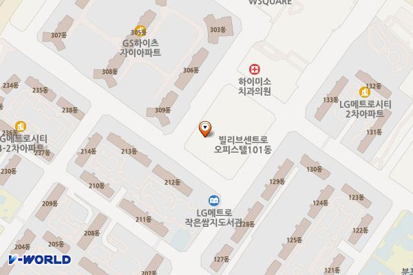 빌리브센트로관리단(오피스텔) 위치 지도 — 부산광역시 남구 분포로 61