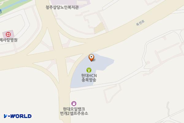 주식회사현대홈쇼핑(SP) 위치 지도 — 충청북도 청주시 상당구 단재로 383